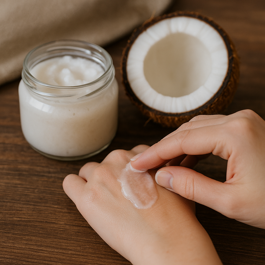 Aceite de coco para la piel seca