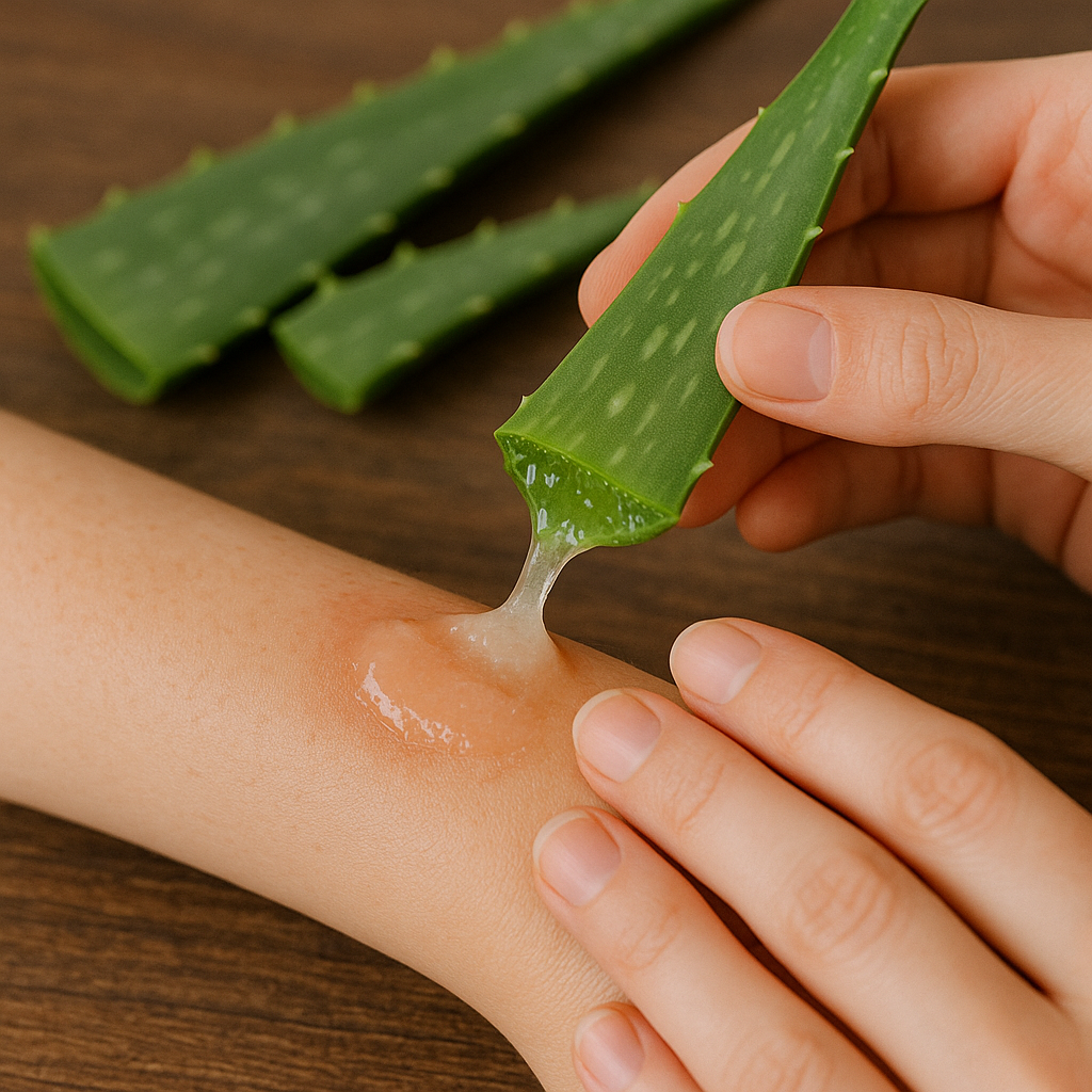 Aloe vera para quemaduras leves