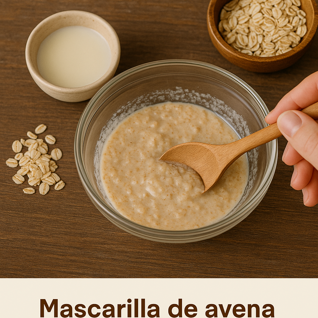 Mascarilla de avena para piel sensible