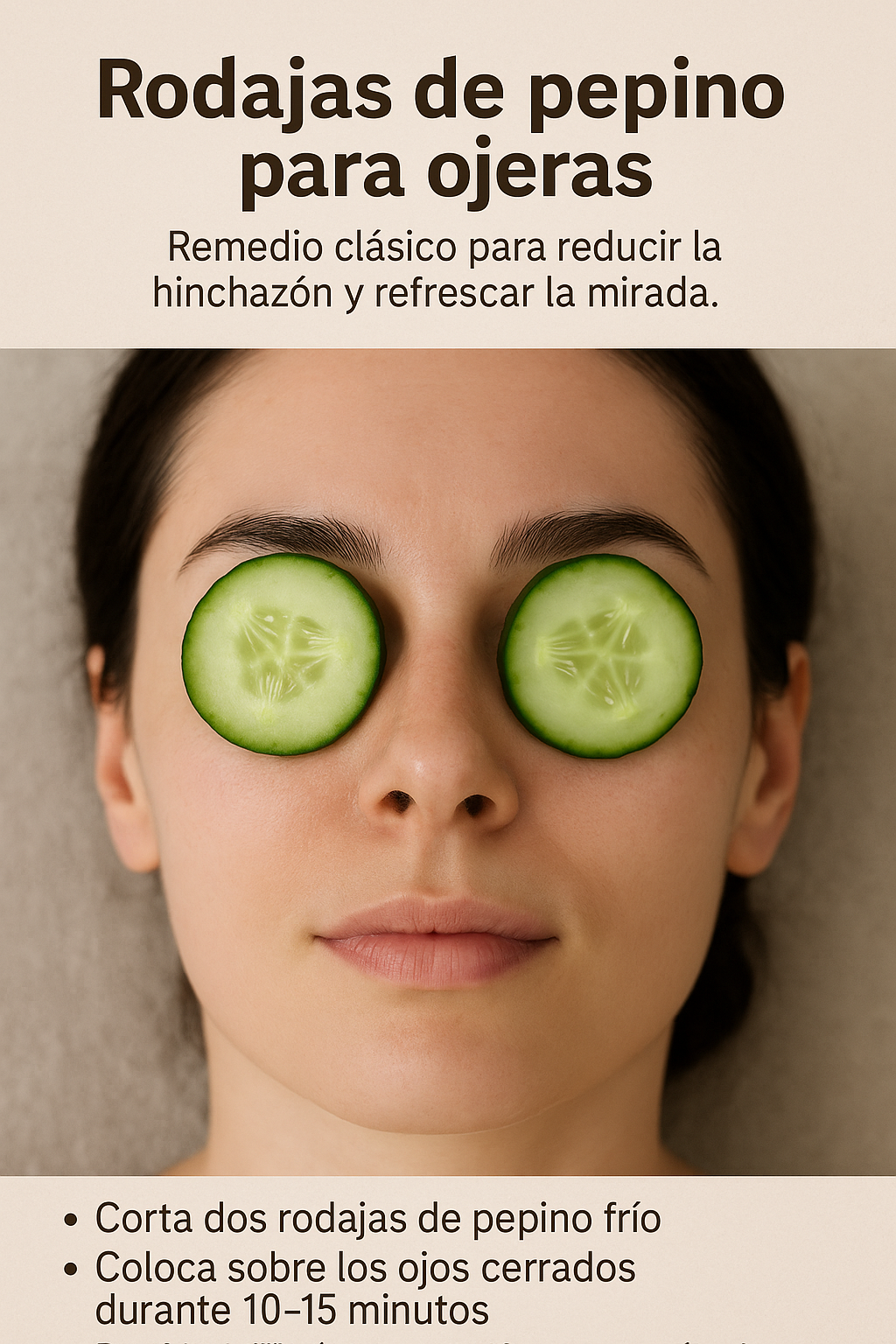 Rodajas de pepino para ojeras