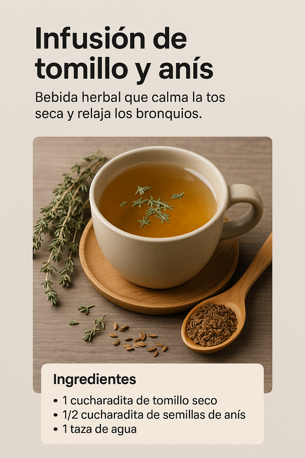 Infusión de tomillo y anís