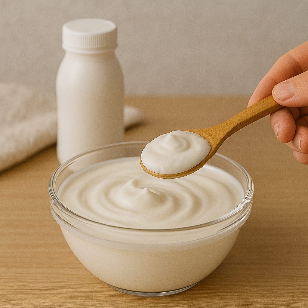 Yogur natural y probióticos para el intestino